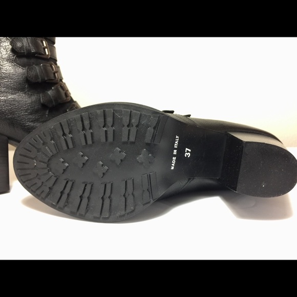 FABIANELLI Boots buckle Made in Italy Blk Sz 7/37 - Picture 4 of 8